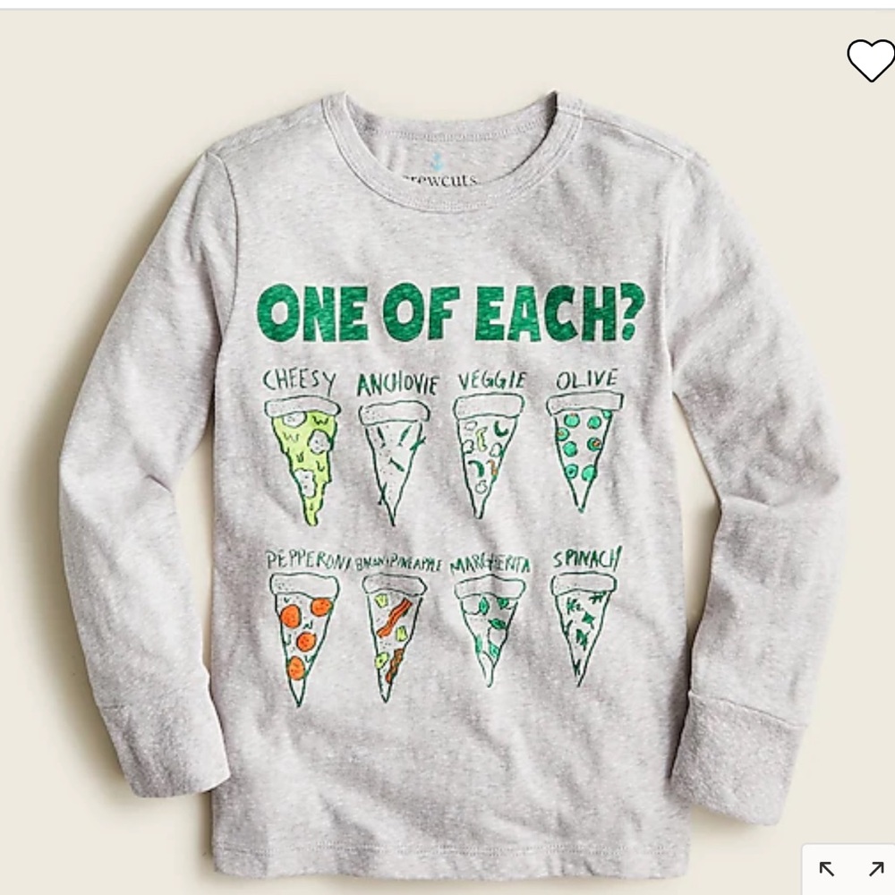 J. Crew Boys Size Small Long Sleeve Graphic Tee NWT
